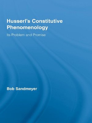 cover image of Husserl's Constitutive Phenomenology